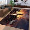 Adventure Lifestyle Rug with Sunset Cars Suitable for use as an anti-slip game mat for living room and bedroom sofas