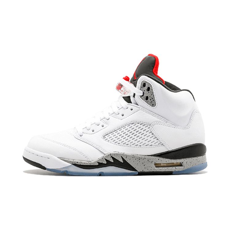 

Детские кроссовки Air Jordan 5 Retro GS White Cement University-Red-Black-Matte-Silver 440888-104