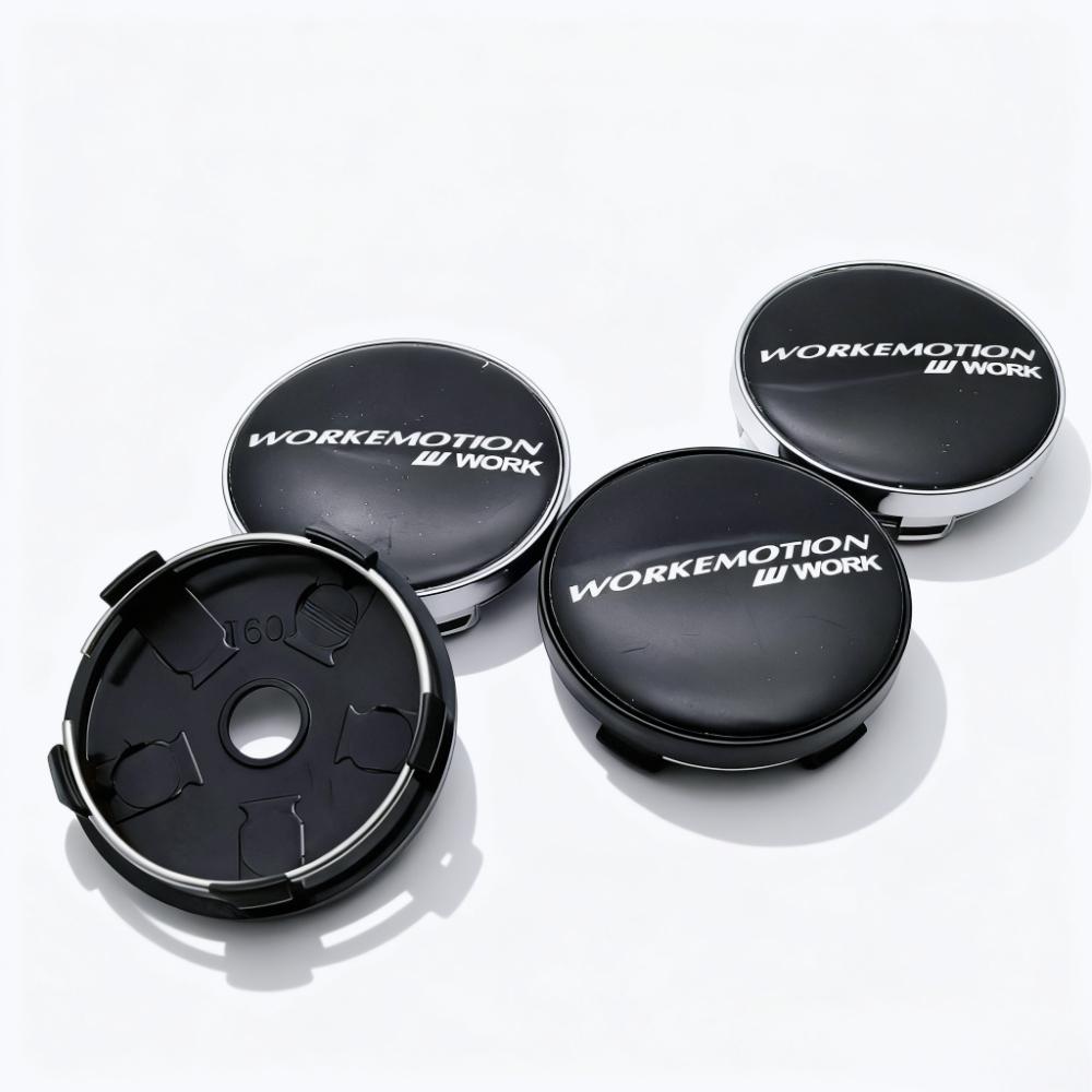 4pcs W Work Emotion Logo Emblem Car Wheel Center Caps 60MM 56MM Wheels Hub Cap Workemotion Badge Rim Hubcaps Cover Accessories