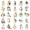 50 Hand-Drawn Cute Cat Cartoon Stickers: Waterproof Decorations for Phone Cases, Laptops, and Journals