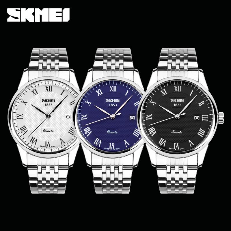Shikemei Men's Casual Business Watch - Handsome, Elegant, Trendy, Waterproof with Single Calendar; Ideal for Men and Couples.