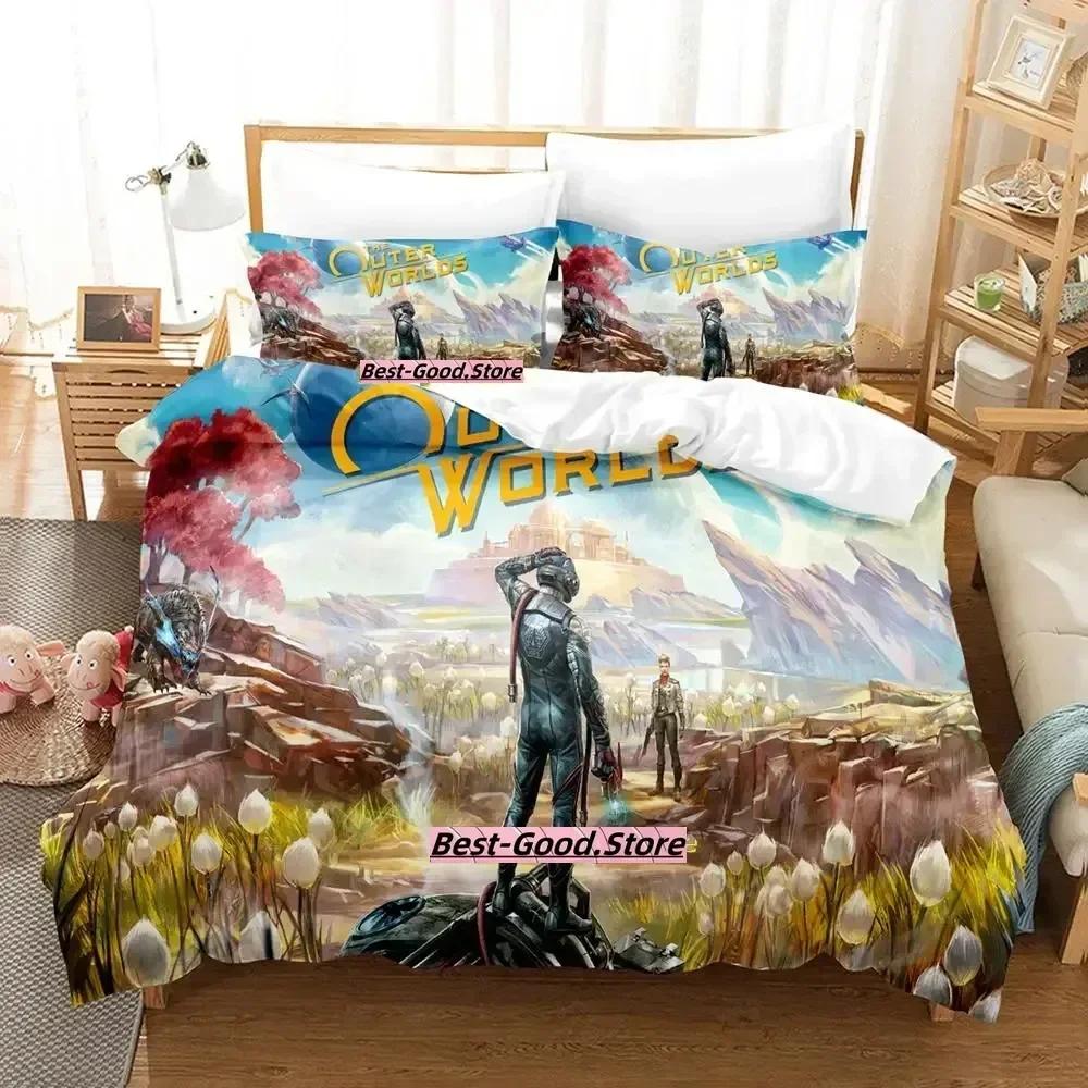 The Outer Worlds Printed Bed Set Duvet Cover Pillowcase Bedding Set Bed Linen Sheet Quilt Cover Full Queen King Size
