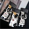 Case For Samsung Galaxy Z Flip 3 4 5G Black Hard PC Phone Housing Z flip4 Luxury Segmented Cover Cute Astronaut
