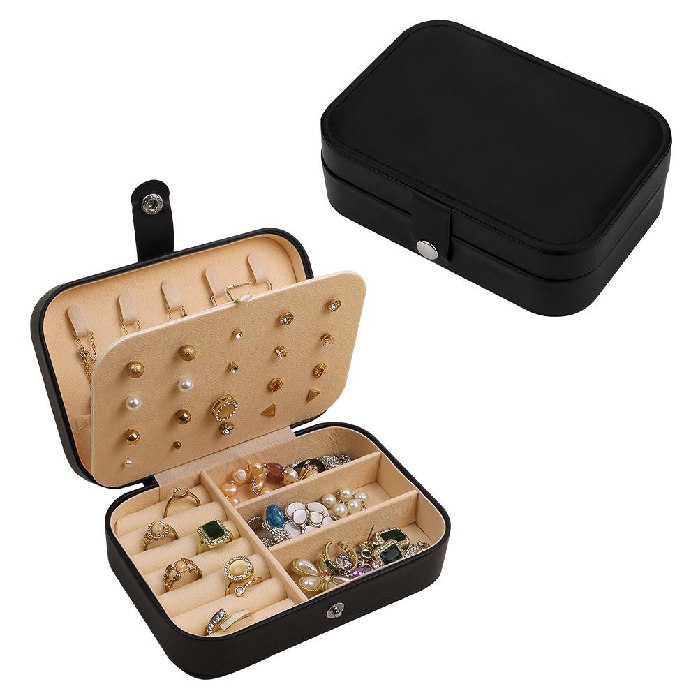 Elegante Schmuckschatulle aus Samt für Ohrringe & Halsketten - Tragbare Reiseaufbewahrungs- & Ausstellungsbox