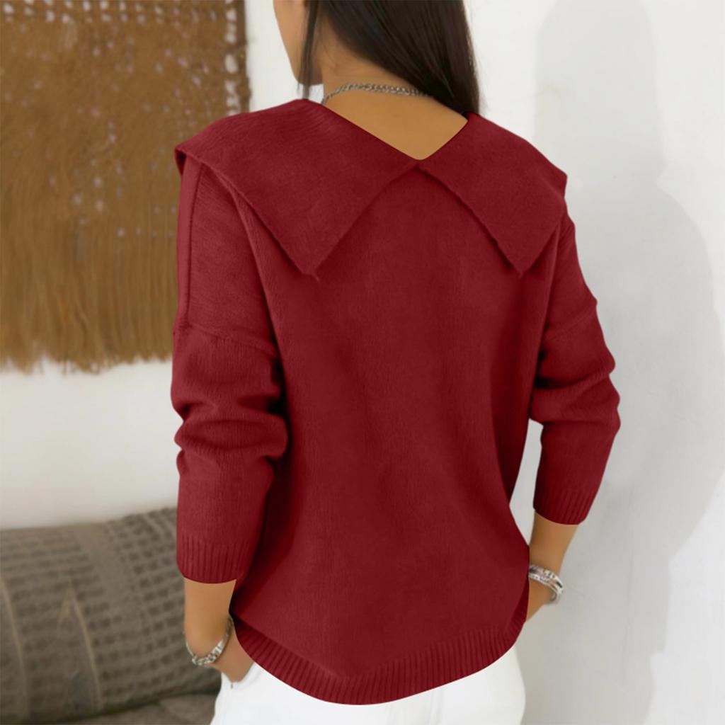 Women's  Long Sleeve Sweater Knit Pullover Tops
