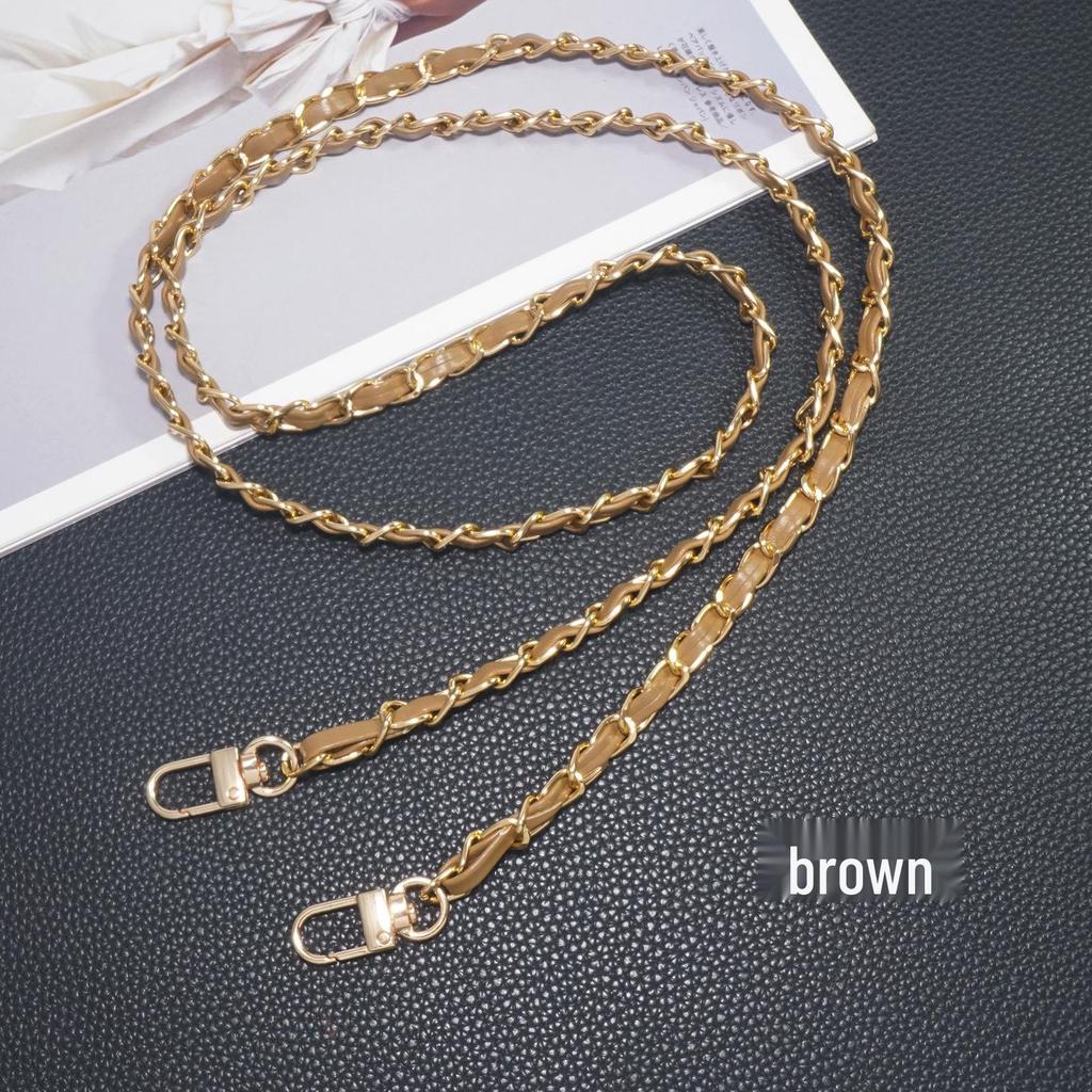 Summer Leather Crossbody Chain Strap for Backpacks and Bags - DIY Shoulder Strap & Metal Lanyard