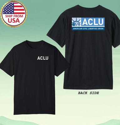 ACLU American Civil Liberties Union Männer#039;s Schwarz Größe S5XL Unisex T-Shirt