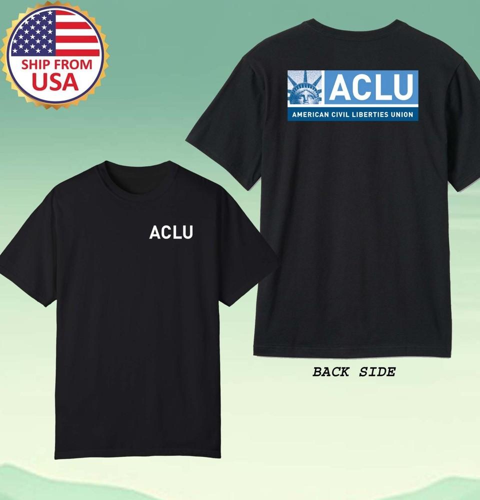 ACLU American Civil Liberties Union Men#039;s Black Size S5XL Unisex T-Shirt XXXL
