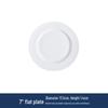 Pure White Ceramic Round Dinner Plates, 10-Pack