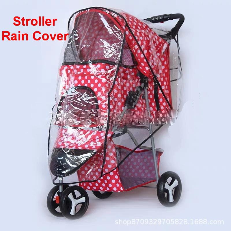 Universal Plastic Pet Stroller Cat and Dog Stroller Rain Cover and Choose Cart Rain Cover Accessories
