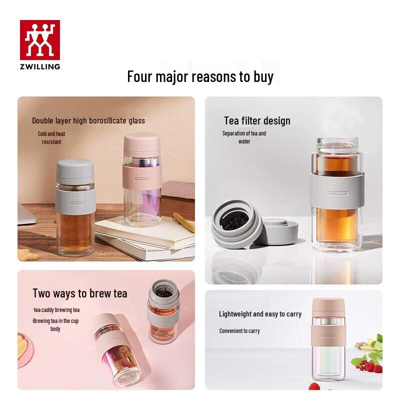 Zwilling Double-Layer Glass Tea Infuser Cup