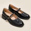 Fashion Mary Janes Women's Shoes Round Toe Flats Spring and Autumn New Fashion Buckle Strap Shallow Mouth Low Heels Loafers Women Flats