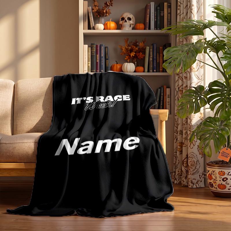 F1 Custom Flannel Blankets Soft Warm Cozy Throws for Home Decor Holiday Gifts