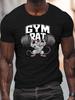Mouse Cotton TShirt Workout Streetwear Athletic Gym Style Mens Black Fitness Muscle - Men's Summer Cotton Graphic Tee