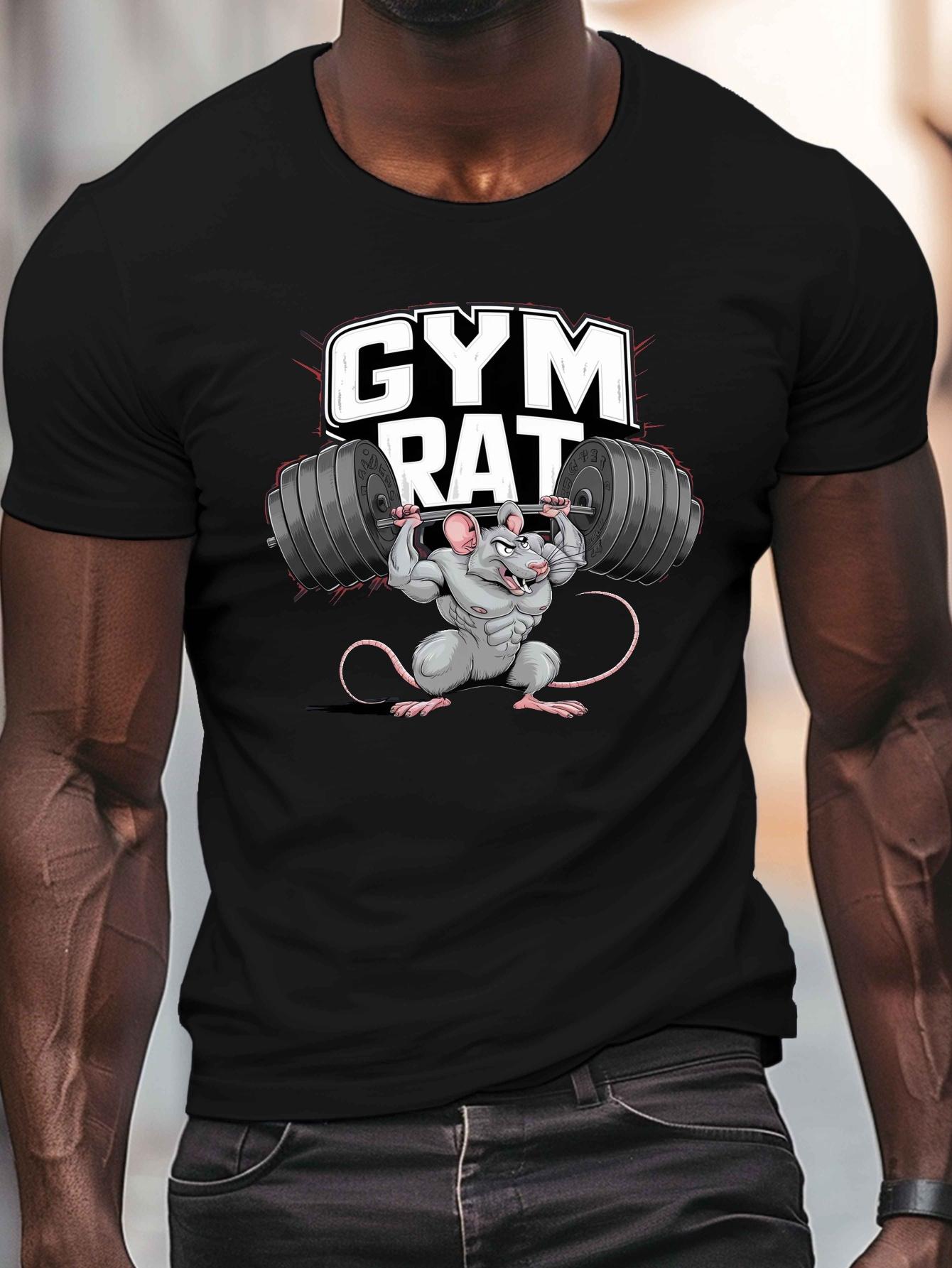 

Mouse Cotton TShirt Workout Streetwear Athletic Gym Style Mens Black Fitness Muscle - Men s Summer Cotton Graphic Tee S разноцветный