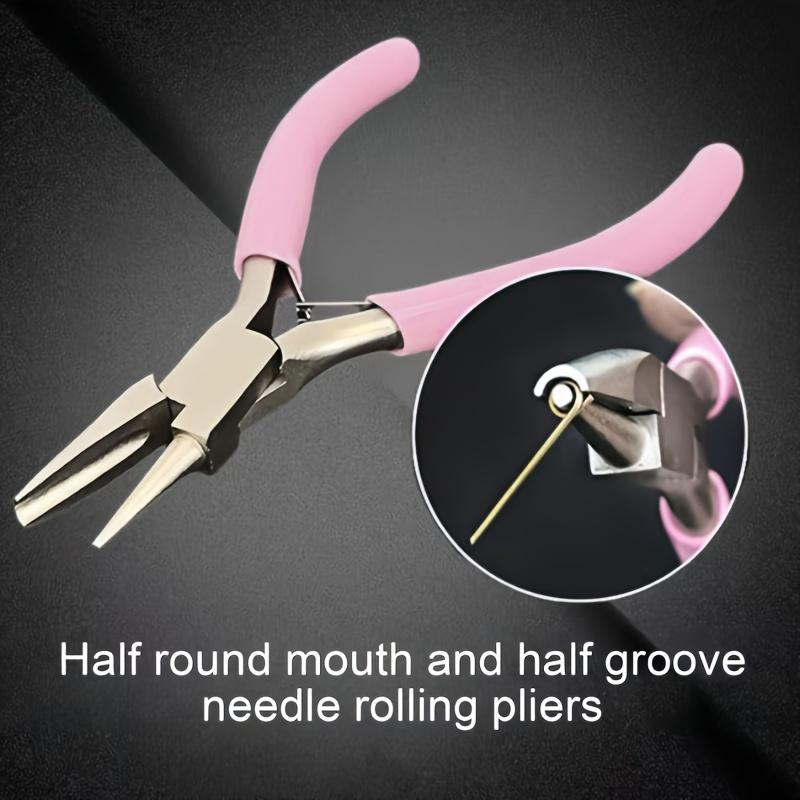 5-inch Professional Round Concave Pliers, Used for Jewelry Making Mini Precision Wire Loop Tools, Ideal DIY Manual Tools