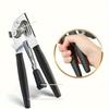 Heavy Duty Manual Metal Can Opener, Ergonomic Extra Long Handle With Oversized Easy-Grip Knob For Large Food Cans Household Kitchen Gadget