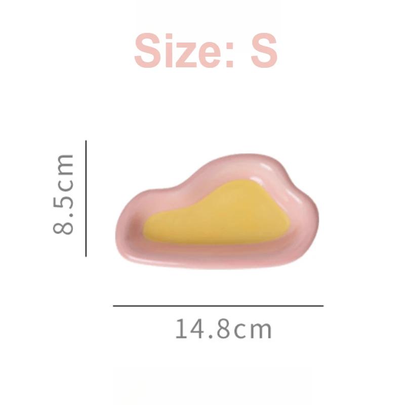 

Cute Cat Flower Shaped Dinner Plates Creative Hand-painted Plate Kitten Home Breakfast Dessert Plate Salad Plates Ins Tableware