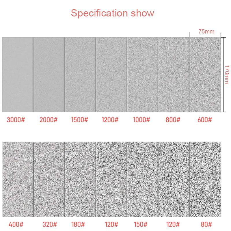 Ακονιστήρι μαχαιριών Diamond Grit 80-3000# Ακονιστήρι πέτρας Whetstone Επαγγελματικό εργαλείο λείανσης μαχαιριών ξύλου