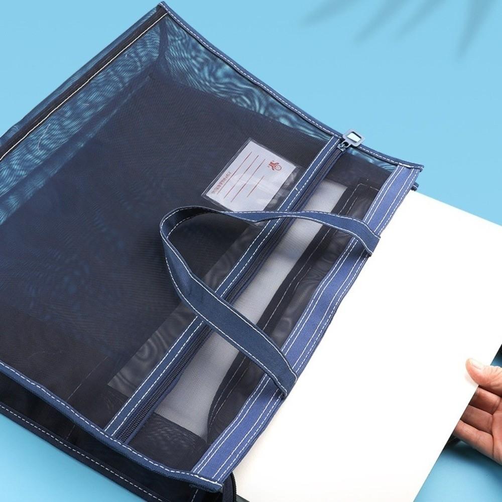 Creative Zipper Pouch Bag Large-capacity Book Storage Bag Painting File Holder  School