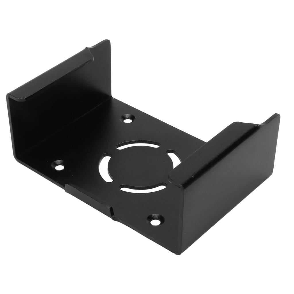Set Top Box Mount Aluminum Alloy Rust Proof Screw Fixing Wall Bracket for IOS TV Black