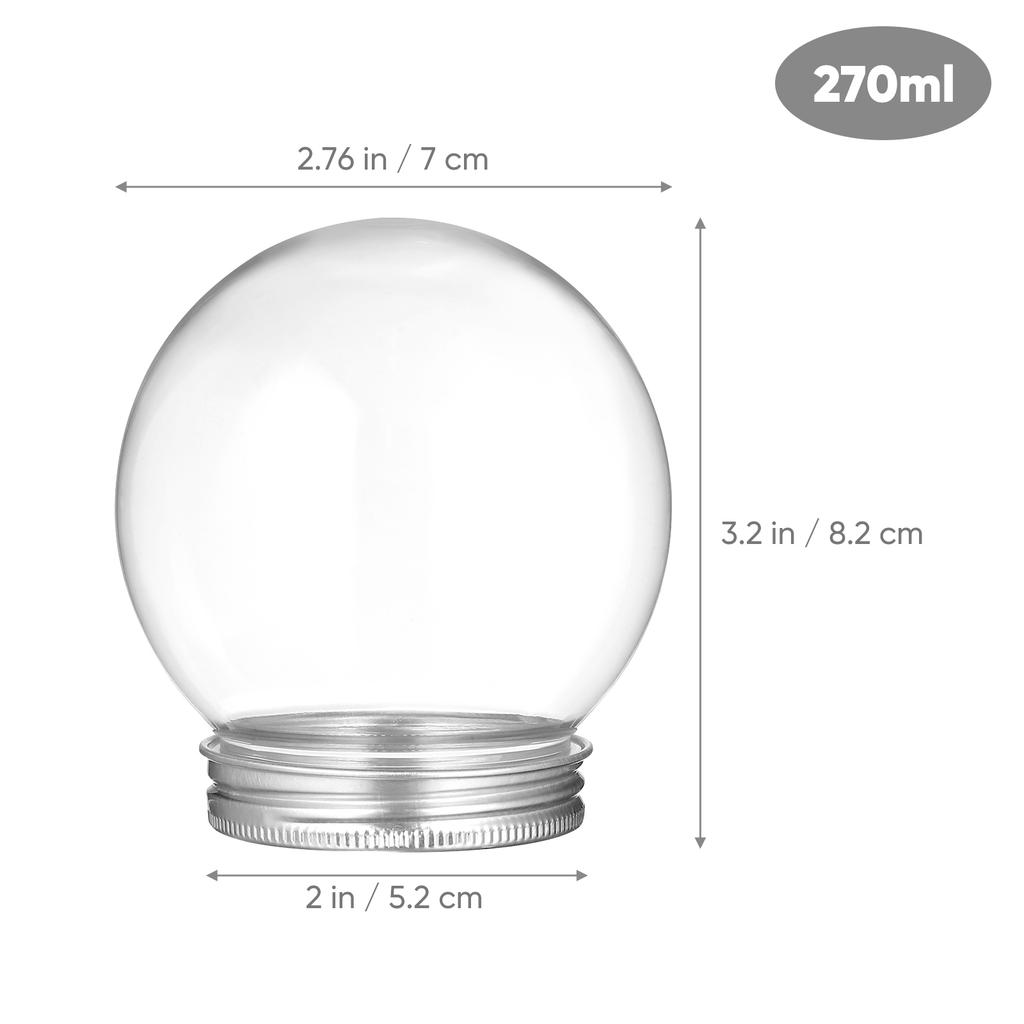 Empty Christmas Snow Globe Transparent Water Balloon Globe With Lid Clear Cookie Container Home Storage Empty Multi-Functional