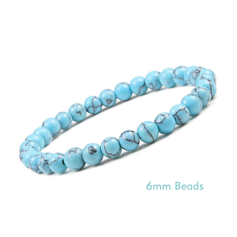 Charm Bracelet 6mm 8mm 10mm White Natural Stone Simple Women Men Elastic Strand Bracelets Meditation Prayer Jewelry Friend Gift