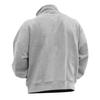 Men Sweatshirt Half Zipper Stand Collar Long Sleeves Solid Color Pullover Mid Length Sport Casual Top Lightweight Clothes for Travel Office Daily Wear