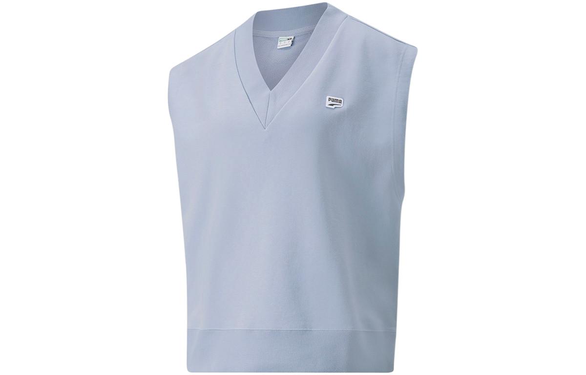 PUMA Vests Women s Ice Blue V Neck Moderate Other 535358-21 M