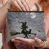 Large Capacity Polyester Witchcraft-Themed Zipper Pouch Double-Sided Print, Lightweight & Foldable Festivals, and Fans of Magic