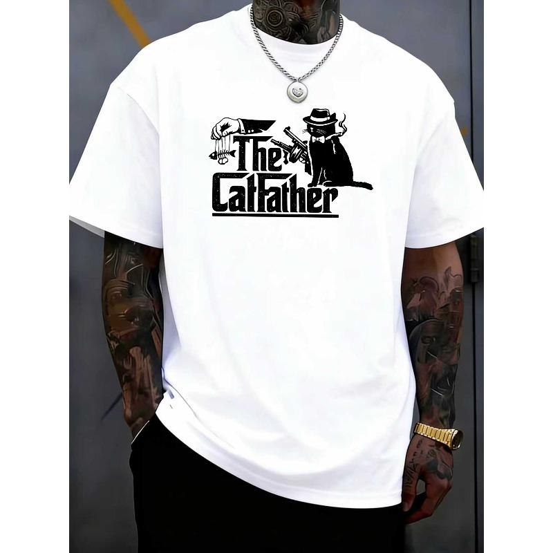 

Мужская 3D футболка с принтом кота, Европейский размер, Мягкая футболка с круглым вырезом из смесового полиэстера, Повседневная вязаная ткань для всех сезонов, Обычный крой для любителей кошек S белый