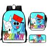 Sprunki Rhythm Box, Game Anime Backpack, Student Schoolbag, Computer Bag