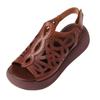 Sandals Women's Summer Casual Women's Shoes Soft Sole Not Tired Feet Women's Summer Breathable Hole Middle-aged Ethnic Style Shoes