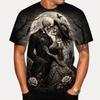 Day Of The Dead T-shirt For Men Women 3D Print Couple Skeletons Pattern Short Sleeve T Shirts Holiday Friends And Relatives 2027