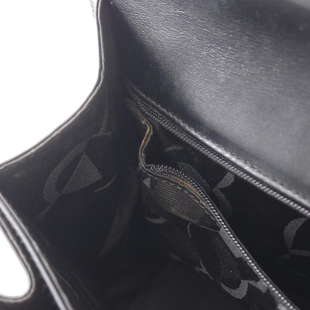 Used Salvatore Ferragamo Gancini 2WAY Handbag 21 2181 leather Black Used Women