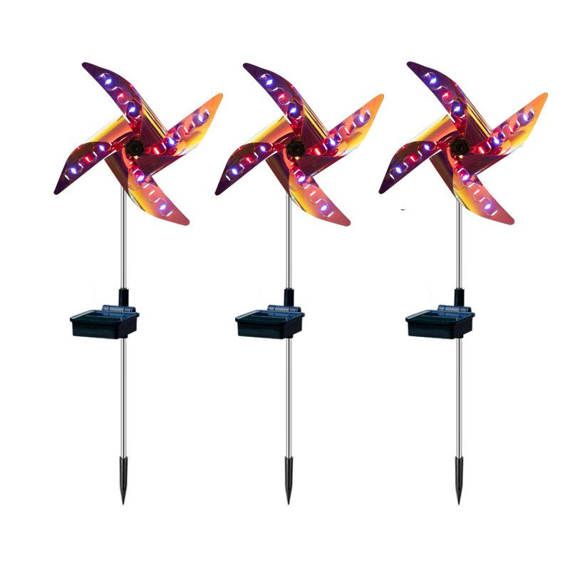 

Landscape Windmill Light Solar Lights Rotating Windmill Landscape Light Outdoor Waterproof Inserting Decorative Garden LED Lamp 2 PCS разноцветный