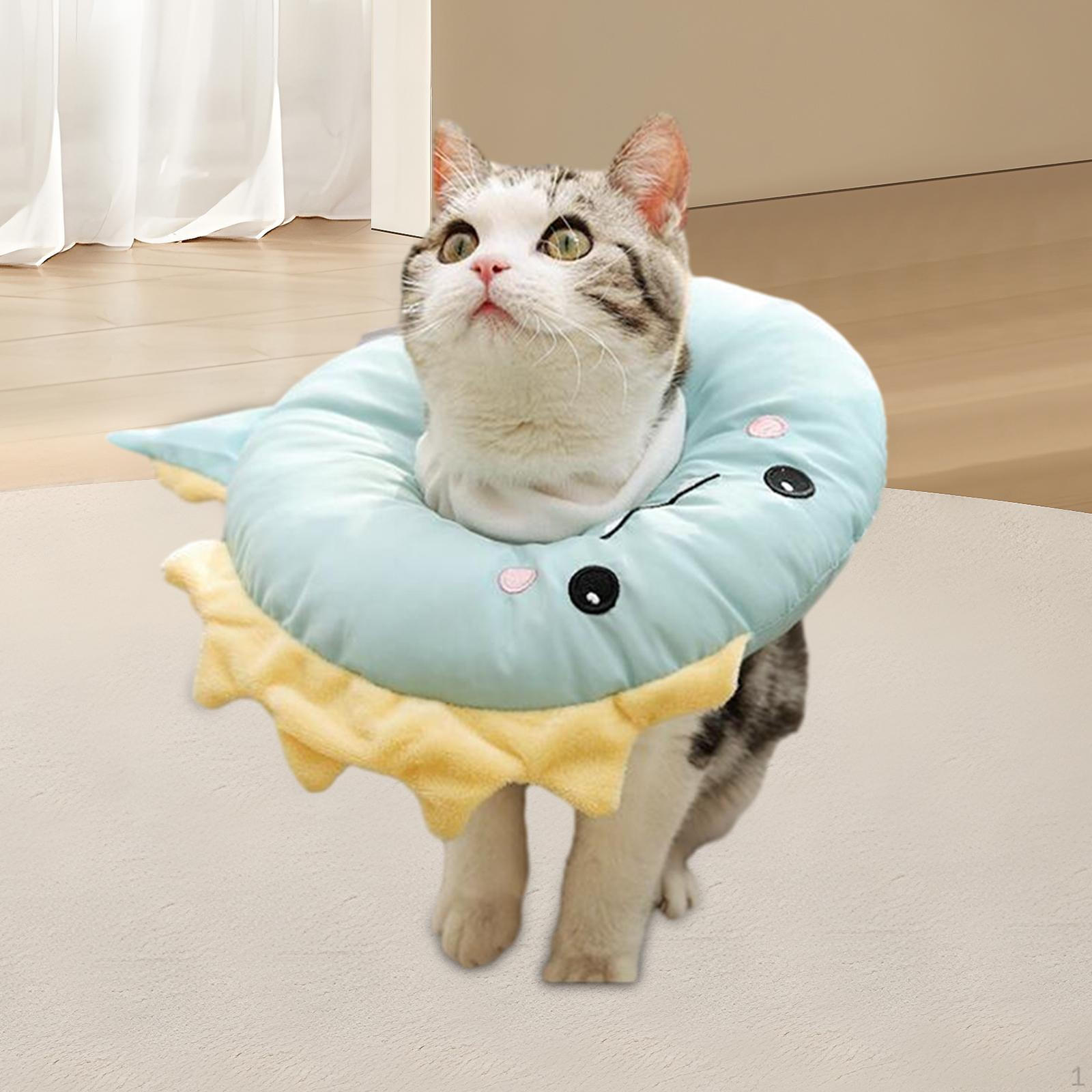 Cat Recovery Collar Adjustable Anti Scratching Comfortable Breathable Dog Cone M
