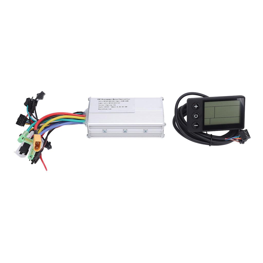 Electric Brushless Controller Kit 36V 48V 60V 450W 500W Sine Wave Aluminum Alloy Electric Controller with S866 LCD
