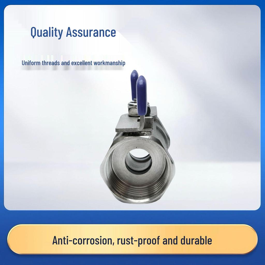 1/2" Stainless Steel Ball Valve - One-Piece 304/316L Butterfly Valve with Tap Switch Handle