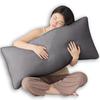 Fuwawa Pillow, Long Pillow, 90x43cm, Body Pillow, High-Resilience Pillow [Height Adjustable], 100% Cotton Outer Fabric, Fluffy, Comfortable Sleep,