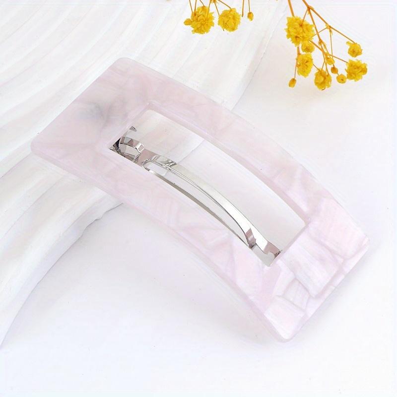 Women's Hollow Acetate Rectangular Hairpin Fashion Elegant Micro Arc Hairpin Fashion Lazy Bundle Hairpin