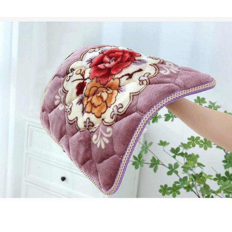 WTEMPO Rutschfestes Plüschkissen, verdicktes Innenblumenmuster, Stuhlkissen, weiches, warmes Bürokissen