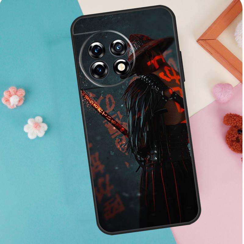 Samurai Japan Art Case For OnePlus 11 12 13 15 13R 12R 10R 8T 10T 9 10 Pro Nord 5 CE 4 3 2 Lite N20 N30 Cover