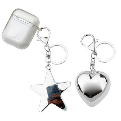 Portachiavi con Ciondolo Cuore/Stella Elegante Portachiavi per Donna Ragazza Ciondolo per Borsa Portafoglio Zaino Accessorio