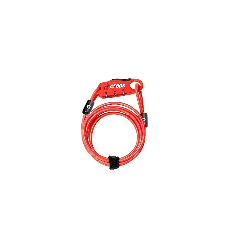 

Замок- трос Crops, 4 мм x 1800 мм | 3-значний кодовий замок, CP-SPD07 (Червоний)