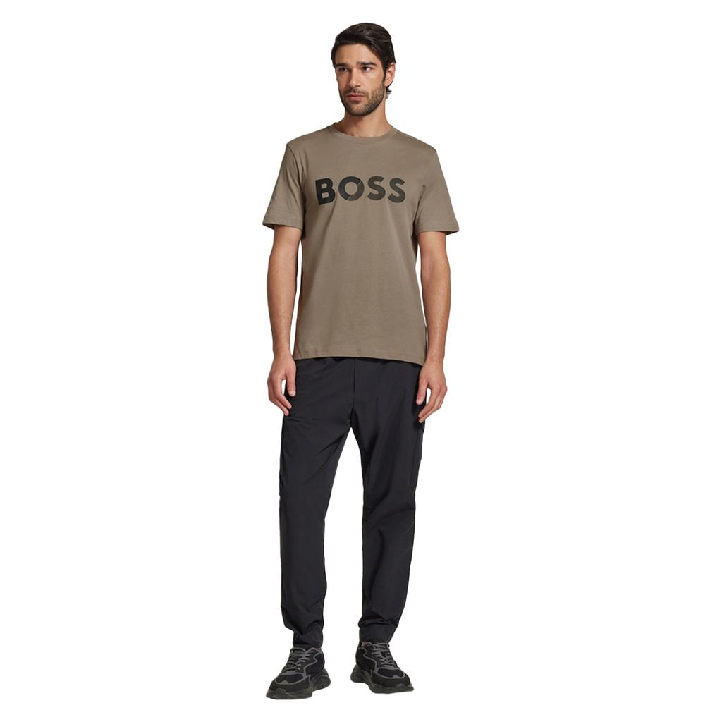 Boss Mens Large Logo Cotton T-Shirt