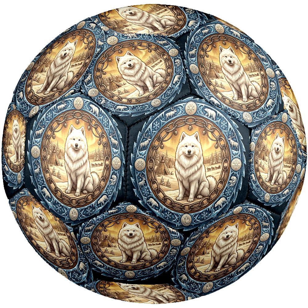Winter Wildlife Emblem Round Football Size 5 Adult Ball Suitable for Training Matches and Outdoor Team.