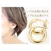 [Jewelry Excellente] K18YG hoop earrings 3.0mm×17mm ring hoop earrings (K18 yellow gold)