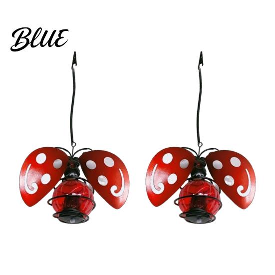 Metal Outdoor Yard Hanging Decor Waterproof IP65 Solar Lamps Beetle Butterfly Flamingo Garden Light  Powered Bee Ornaments for Porch LED Animal Lamp