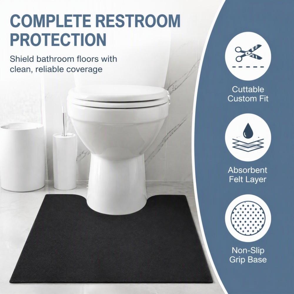 6 Pack Absorbent Toilet Rug Washable Toilet Floor Mat Reusable Toilet Mat  Restroom
